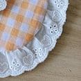 thumbnail image 2 of Pañuelo para perro con estampado a cuadros, cara sonriente, para perros pequeños, bichón, osito de peluche, pomerania, color naranja, 2 of 5
