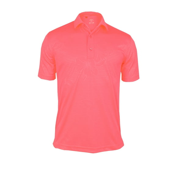 Monterey Club Men's Paradise Texture Emboss Tailored Collar Golf Polo Shirt #1284