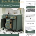 thumbnail image 6 of Green Bathroom Vanity 36 Inch with Ceramic Sink, 4 Drawers and 2 Cabinets Storage Combo, 6 of 10