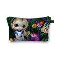 thumbnail image 1 of Estuche de cosméticos gótico para chica, bolsa de maquillaje Punk con calavera para mujer, neceser grande con cremallera, organizador de viaje qiuyongming unisex, 1 of 2