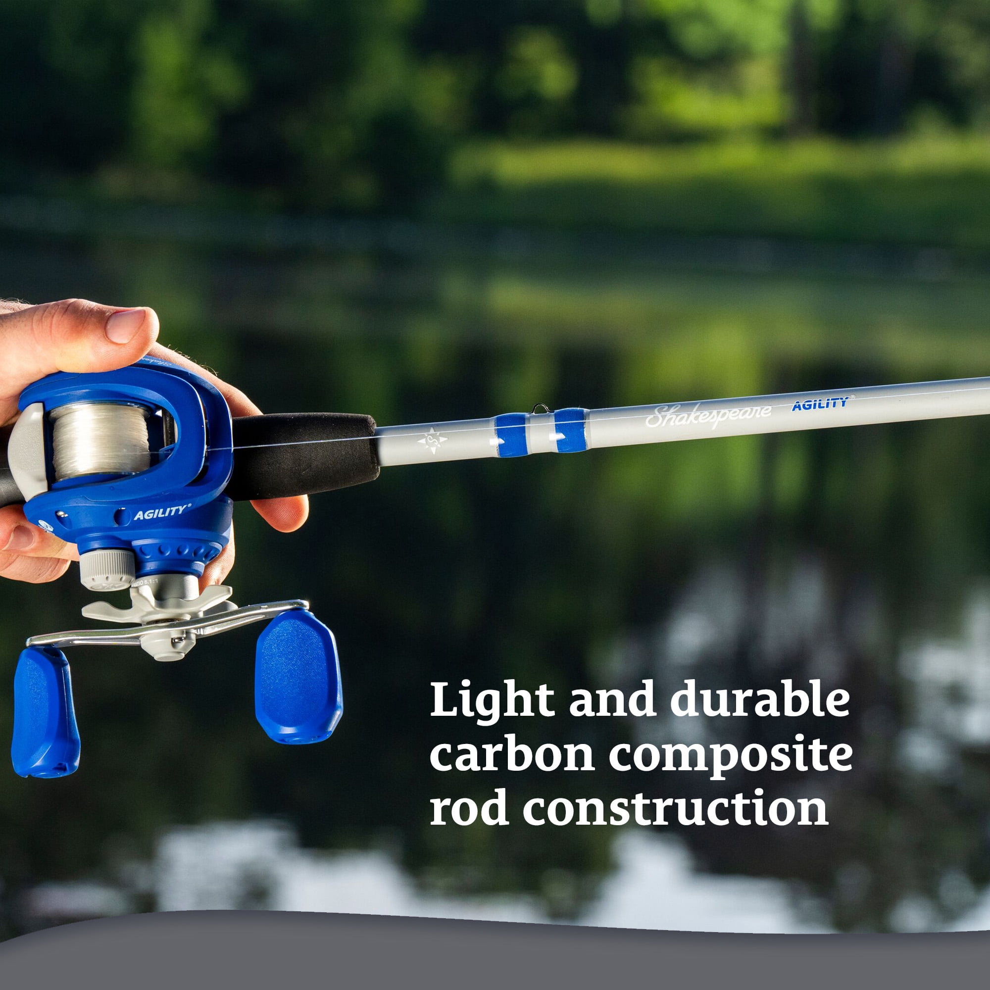Shakespeare 6'6" Agility Casting Rod, 1-Piece Fishing Rod