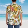 thumbnail image 6 of Kll Men'S Hawaiian Shirt Short Sleeve Button Down Beach Shirts-Ducks And Flowers, 6 of 8
