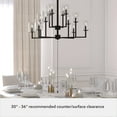 thumbnail image 5 of Hunter - Kerrison 12-light Natural Black Iron, Extra Large Chandelier, Dimmable, Candle Shaped, for Bedrooms, Kitchens, Dining, Living Rooms - 19530, 5 of 7