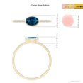 thumbnail image 5 of ANGARA Natural Bezel-Set Oval London Blue Topaz and Diamond Ring in 14K Yellow Gold for Women (Size-6x4mm) | November Birthstone, Anniversary, Jewelry Gift for Women | Natural London Blue Topaz Ring, 5 of 10