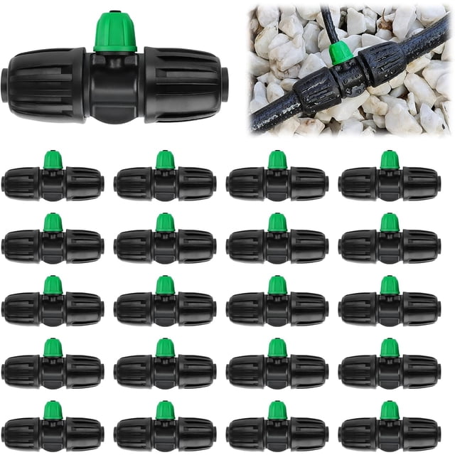 Locked Barbed Tee Connectors /\uD to /\uD Drip Irrigation Fittings Kit /mm to /mm Tube Lock Female Connector Way Barbed Lock Irrigation Parts for Watering System