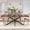 Brown, variant on S-HOME Retro Rectangular Stretch Table With Black Sand Iron Feet Antique Wood Look 55.11 To 70.86 Inches Space Saver For Living Rooms, Gray