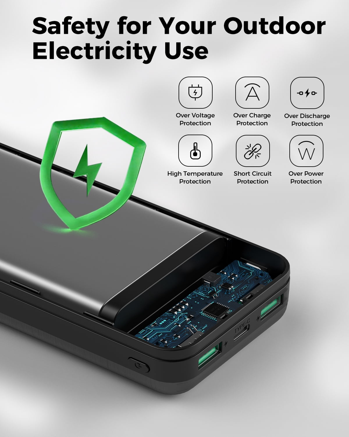 Tilnce 40000mAh Power Bank, 30W PD Fast Charging Portable Charger with LED Digital Display, High Capacity External Battery Pack for iPhone 17 16 15 Pro Max, Samsung Galaxy, iPad, Camping