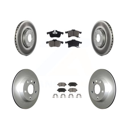 Transit Auto Front Rear Coated Disc Brake Rotors and Ceramic Pads Kit for Car 2008-2009 Saturn Astra KGC-101344