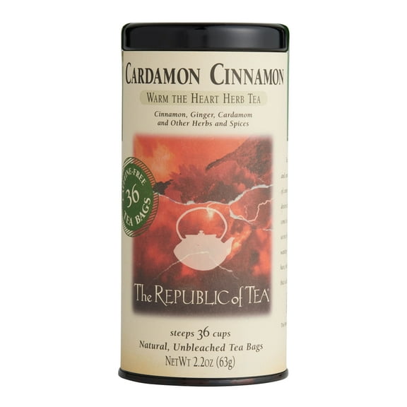 The Republic Of Tea Cardamom Cinnamon Herbal Tea 2.2 oz. Pack of 2