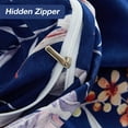 thumbnail image 4 of Juego de Funda Nórdica Floral Azul Reina 3 Piezas, Suave Funda Nórdica Microfibra Estampada, 4 of 7