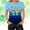 Blue, variant on Holiday Tops for Women Spring Graphic Blue Loose Crewneck St. Patricks Day Womens Blouse Soft