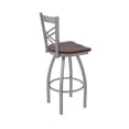 thumbnail image 4 of 820 Catalina Stainless Steel 30" Swivel Bar Stool with Dark Cherry Oak Seat, 4 of 4