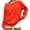 Orange, variant on Women's Casual Off Shoulder Sweatshirt Long Sleeve Waffle Knit Loose Pullover Top with Pockets Solid Color Fashion Hoodie Cozy Oversized Sweater