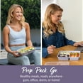 thumbnail image 4 of Bentgo Prep 3-Compartment Meal Prep Containers with Lids, PFAS & BPA Free Materials, Durable, Microwave, Freezer, & Dishwasher Safe To Go Food Storage (Lilac), (BGPRP3-LC), 4 of 9