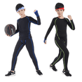 thumbnail image 1 of Traje de fitness para niños Mallas de manga larga Mallas deportivas elásticas Baloncesto Fútbol Base Mallas de secado rápido Mallas para hombres, 1 of 5