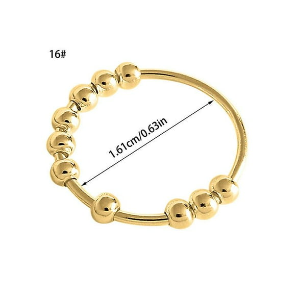 Fidget Beads Anxiety Ring Spinner Single Coil Spiral Fidget Ring Beads/1