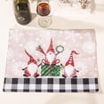 thumbnail image 3 of Christmas Buffalo Check Classic Plaid Placemat,Santa Claus Printed Placemats for Dining Table Linen Cotton Heat-Insulation Placemat for Holiday Xmas Party Table Decorations, 3 of 4