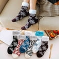 thumbnail image 4 of dajkiuy Women Winter Thick Slipper Socks with Grippers Non Slip Warm Fuzzy Socks Winter Warm Cozy Thick Comfy Soft Fleece Cabin Socks Christmas Gifts, 4 of 4