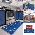for 2024 Fourth Of July Kitchen Rugs Set 2 Pieces Independence Day Non