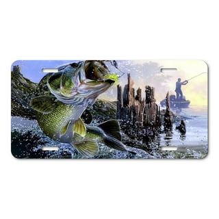 Reel Monster© License Plate Skeleton Fish Design Fisherman Gift Vehicle  Accessories Unique Vehicle Gift Idea for Fishing Enthusiast Gift -   Canada