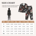 thumbnail image 6 of Kll Japanese Sushi Hashi Print Women'S Long Sleeve Pajamas With Pants Sleepwear Loungewear 2 Set-Large, 6 of 9