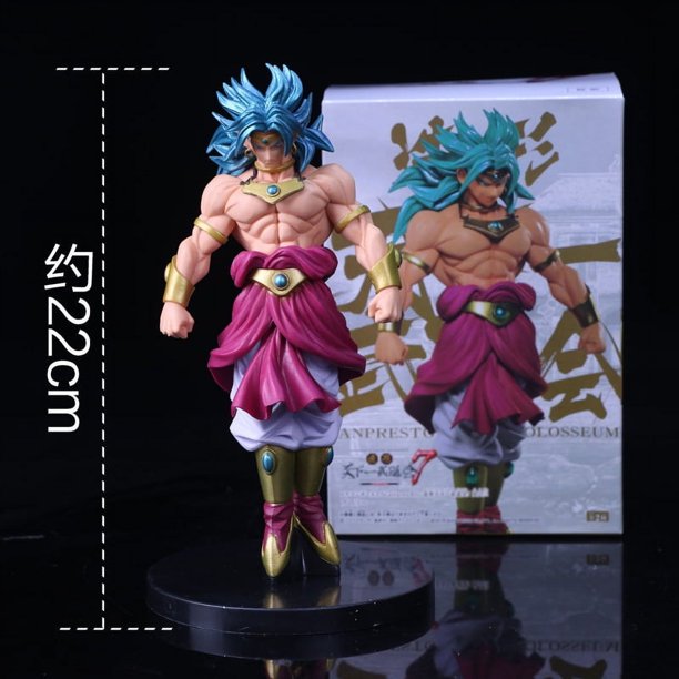 Figuras de acción de Dragon Ball Z para niños, juguetes coleccionables de PVC, 22CM, DBZ, Super Saiyan Blue Broli Goku