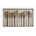 thumbnail image 2 of Creative Co-Op Wood Framed Wall Décor with Raised Paddles, Brown, 2 of 5