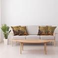 thumbnail image 4 of Ambesonne Nature Throw Pillow Cover 4 Pack, Autumn Foliage Forest, 18", Brown Amber Marigold, 4 of 6