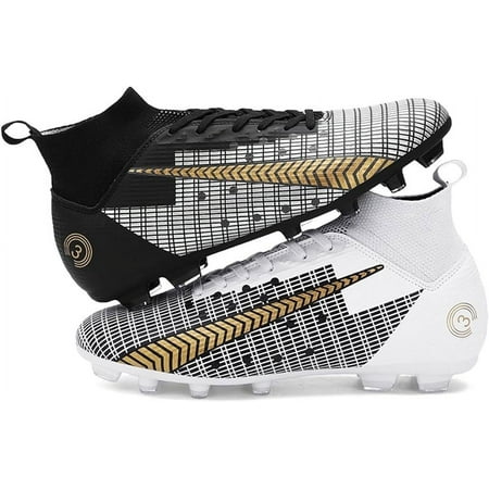 

Men s Soccer Shoes Cleats Professional High Top Breathable Athletic Football Boots Outdoor Indoor Turf Field Professional Spikes Game Training Athletic for Boys Soccer Cleats