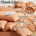 thumbnail image 4 of MorroMorn Comforter Set Queen Size, 4 Pieces All Season Bedding Comforters Sets, Soft Bed Set with 1 Down Alternative Duvet Insert 90×90 Inches, 2 Pillow Cases & 1 Fitted Sheet (Queen, Terracotta), 4 of 6