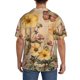 thumbnail image 3 of Fotbe Vintage Floral Butterfly Collage Camisa Estampada de Manga Corta para Hombre, Casual de Verano, Estilo Playero, Sin Arrugas-Small, 3 of 5