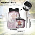 thumbnail image 4 of KUIFORTI Brown Cow School Bag with Lunch Bag Backpack for Boy Kid Backpack Set of 4 Pencil Pouch Suitable for Elementary Primary Middle School Back to School Essentials Gifts, 4 of 7