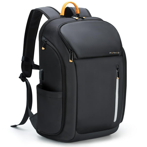 Business Backpack for Men - 900D Tech Backpack fit 17.3 Inch Laptop, Travel Backpack with USB Charging Port Anti-Theft Pocket, 30L Large Smart Backpack Black Waterproof