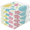thumbnail image 2 of Coolnut Easter Egg Bunny Flowers Wash Cloths 2 Pack - 12 x 12 Inch Super Soft Washcloths for Your Face and Body - 100% Cotton Highly Absorbent Baby Face Towel Washcloth Gift, 2 of 7