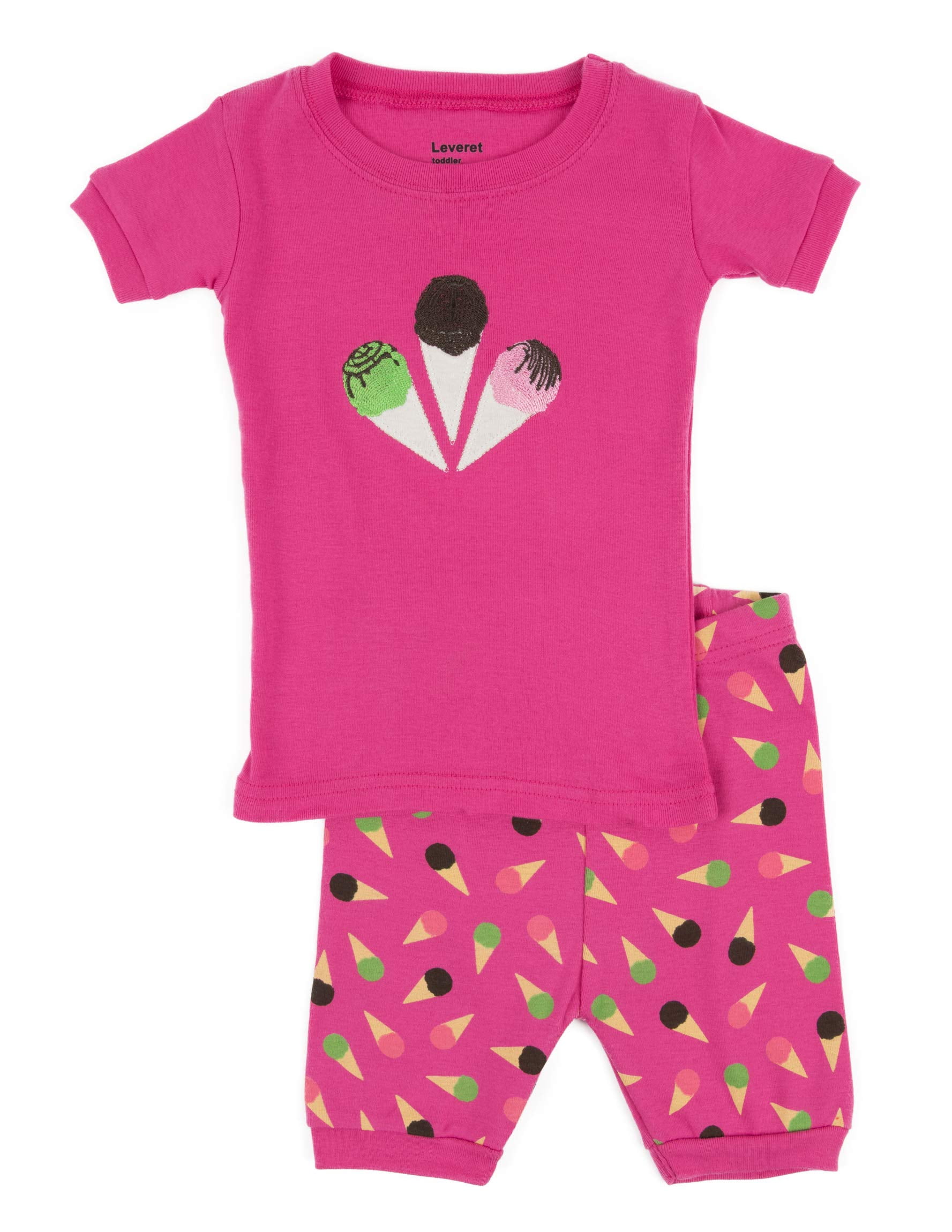 Leveret Leveret Kids & Toddler Pajamas Girls Shorts 2 Piece Pjs Set