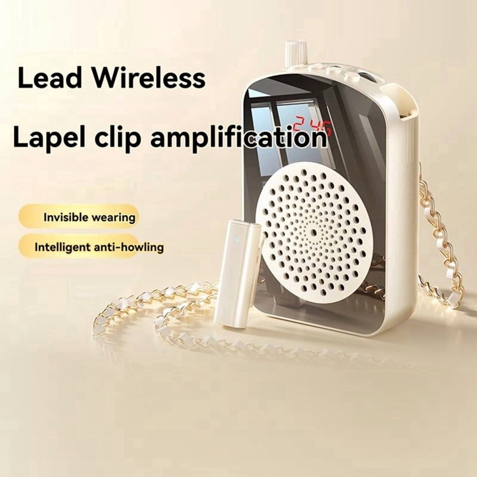 Voice Amplifier Wireless with Lavalier Microphone,Portable Voice Amplifier with Laple Mic Speaker,for Classroom,Speech