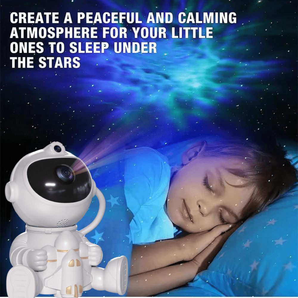Astronaut Nebula Projector Night Light 360 ° Rotating Magnetic Head Nebula Light Bedroom Children's Room Ceiling Room Decoration