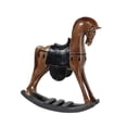 thumbnail image 2 of Rocking Horse Statue Horse Figurine Decoration Resin Material Vintage Design for Living Room Desktop, 2 of 9