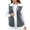 Gray Vest for Women, variant on jtjvou Womens Fuzzy Fleece Vest Casual Sleeveless Outerwear Travel Zip Up Jacket Lightweight Warm Gilet With Pockets Black L