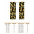 thumbnail image 6 of Sunflowers Blackout Curtains for Bedroom, Farmhouse Botanical Blossom Florals Butterfly Thermal Insulated Kitchen Drapes with Grommets, Light Blocking Window Treatment, 2 Panels 52" x 63", 6 of 7