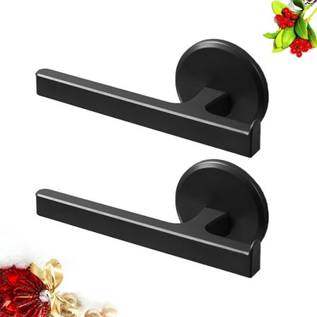 STRANDCHIC 2Pcs Wall Mounted Towel Rack Black Punch Free Storage Hanger for Bathroom