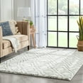 thumbnail image 6 of Well Woven Langone Ivory Super Thick & Soft Tribal Diamond Area Rug 3x5 (3'11" x 5'3"), 6 of 9