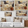 thumbnail image 4 of Designart "Garden Mosaic: White Chrysanthemum Array" Chrysanthemums Floater Framed Canvas Wall Art, 4 of 5
