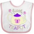 thumbnail image 3 of Inktastic Little Teapot Cute Teapot with Butterflies Boys or Girls Baby Bib, 3 of 4