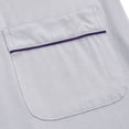 thumbnail image 6 of Men’s Summer Bathrobe Lightweight & Breathable Short Sleeve Robe with Pockets Men's Solid Color V Neck Belt Bathrobe, 6 of 9