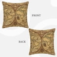 thumbnail image 3 of Kll World Map1 Decorative Throw Pillow Covers Velvet Soft For Couch Sofa Bedroom Living Room Outdoor -16"X16", 3 of 8