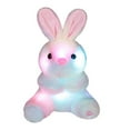 thumbnail image 2 of Colorful Glowing Rabbit Plush Toy LED Light Up Sitting Bunny Stuffed Animal Soft Doll for Boys and Girlss Birthday Gift Style #F011 Multicolor, 2 of 7