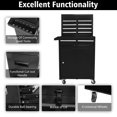 thumbnail image 4 of Tool Chest,5-Drawer Rolling Tool Storage Cabinet with Enhanced Packaging, Detachable Top Tool Box, Metal Tool Cart for Garage Workshop,Black, 4 of 6