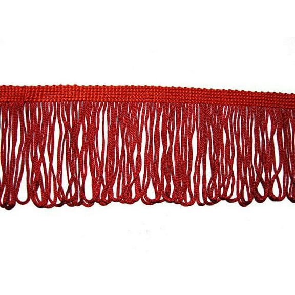 Altotux 3" Red Dance Sewing Supplies Rayon Looped Chainette Fringe Trim By 2 Yds