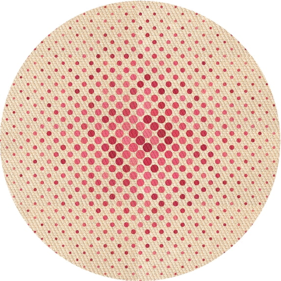 Ahgly Company Indoor Round Patterned NavajoWhite Gold Area Rugs, 6' Round